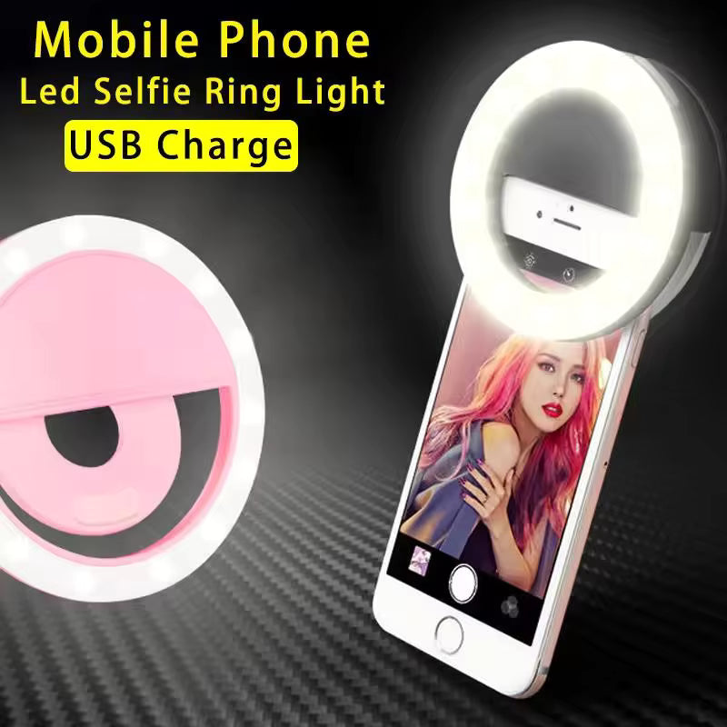 Adjustable USB LED Ring Light – Phone Camera Fill Light