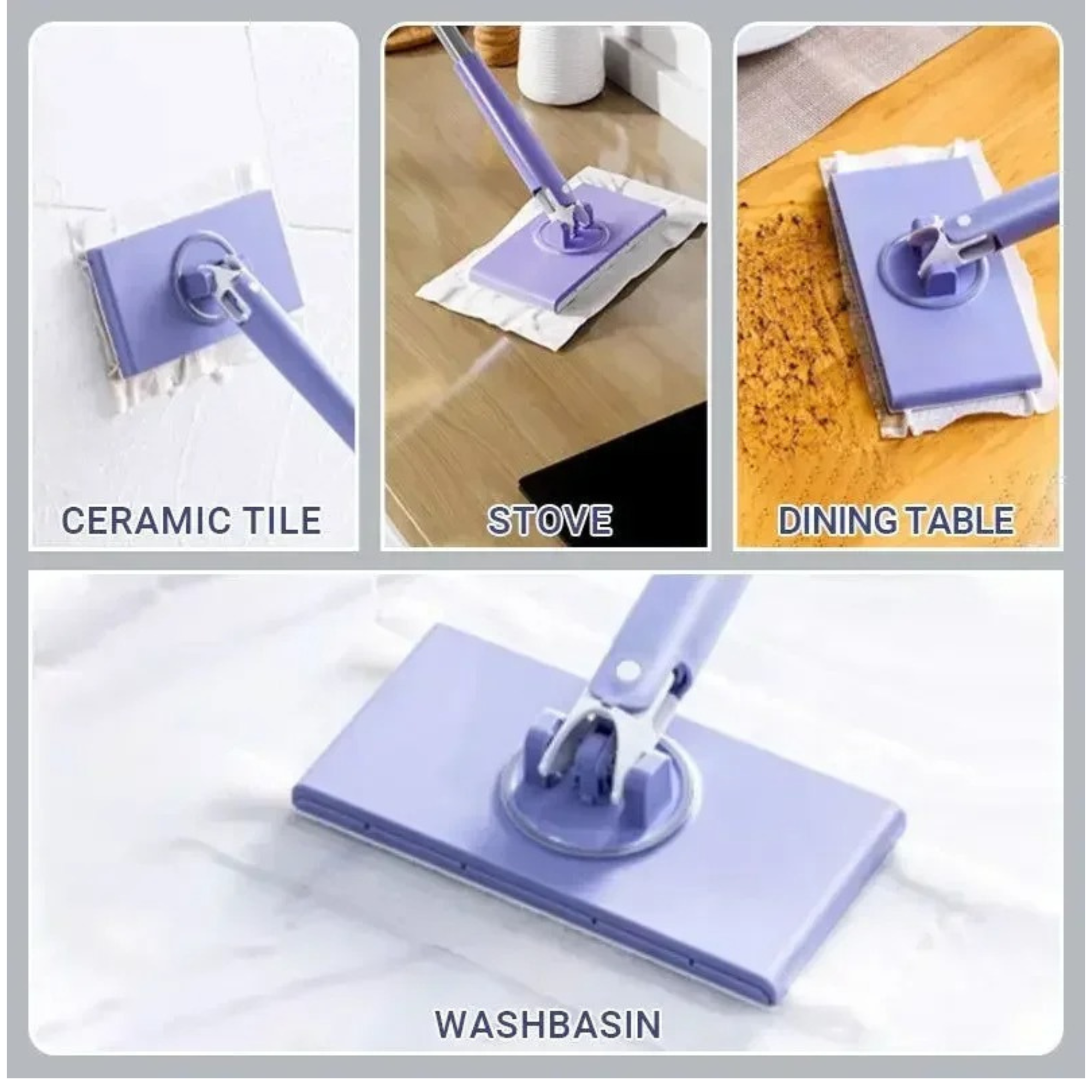 Hands-Free Self-Cleaning Flat Mop – No Touch, No Mess Floor Cleaner