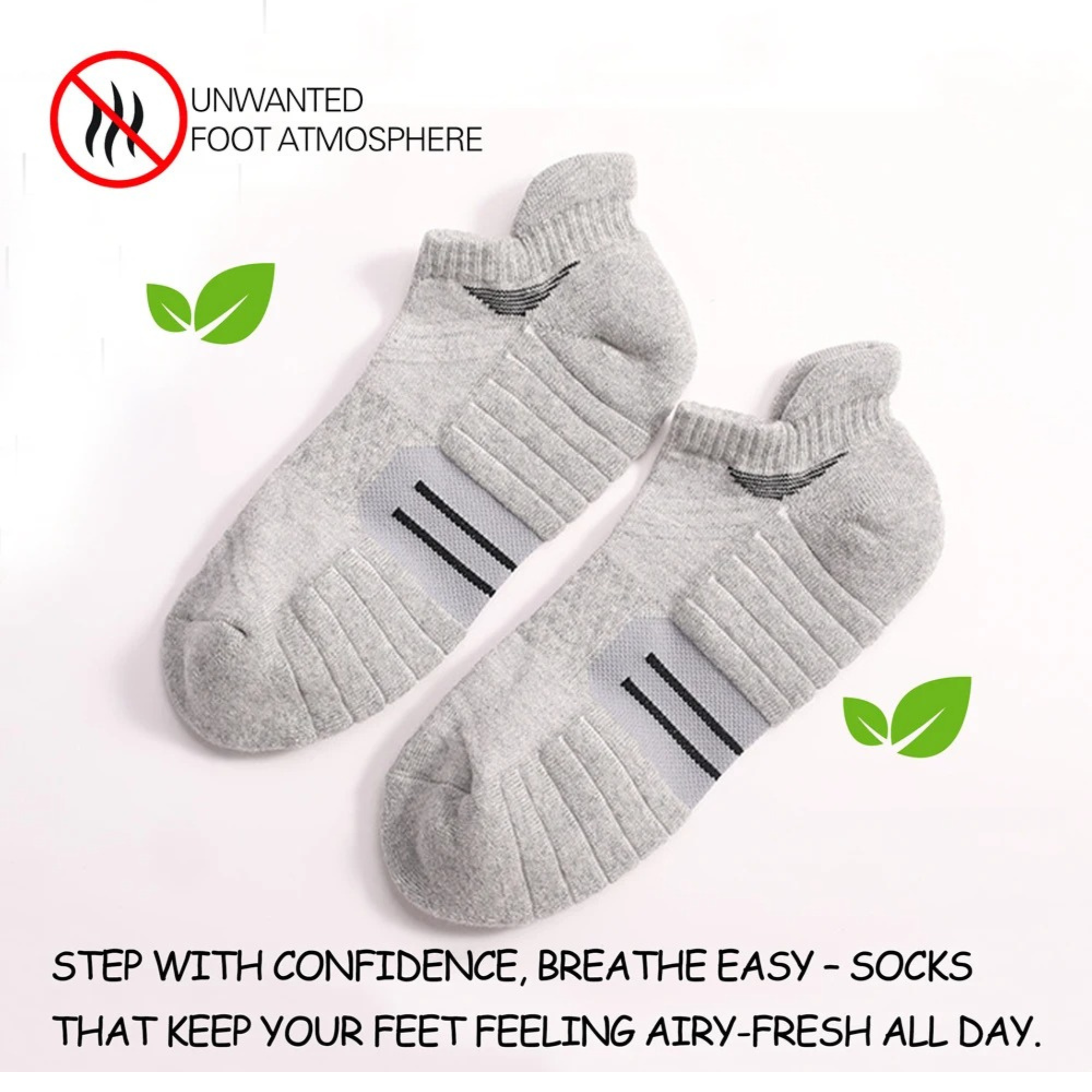 Men’s Low-Cut Athletic Socks – 6 Pairs