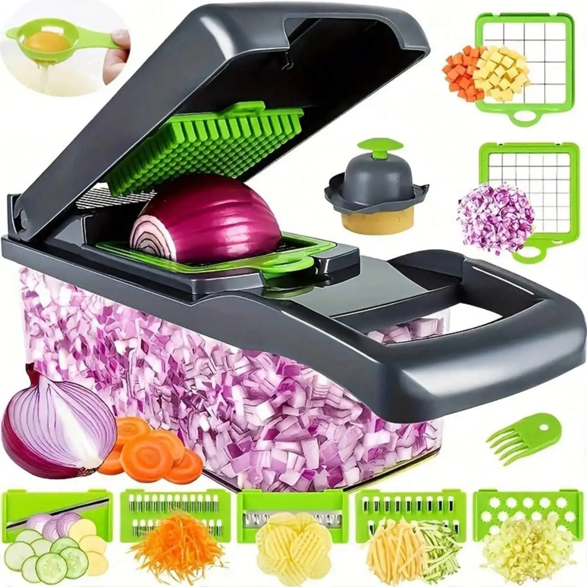 Multifunctional Vegetable Chopper – Manual Kitchen Slicer